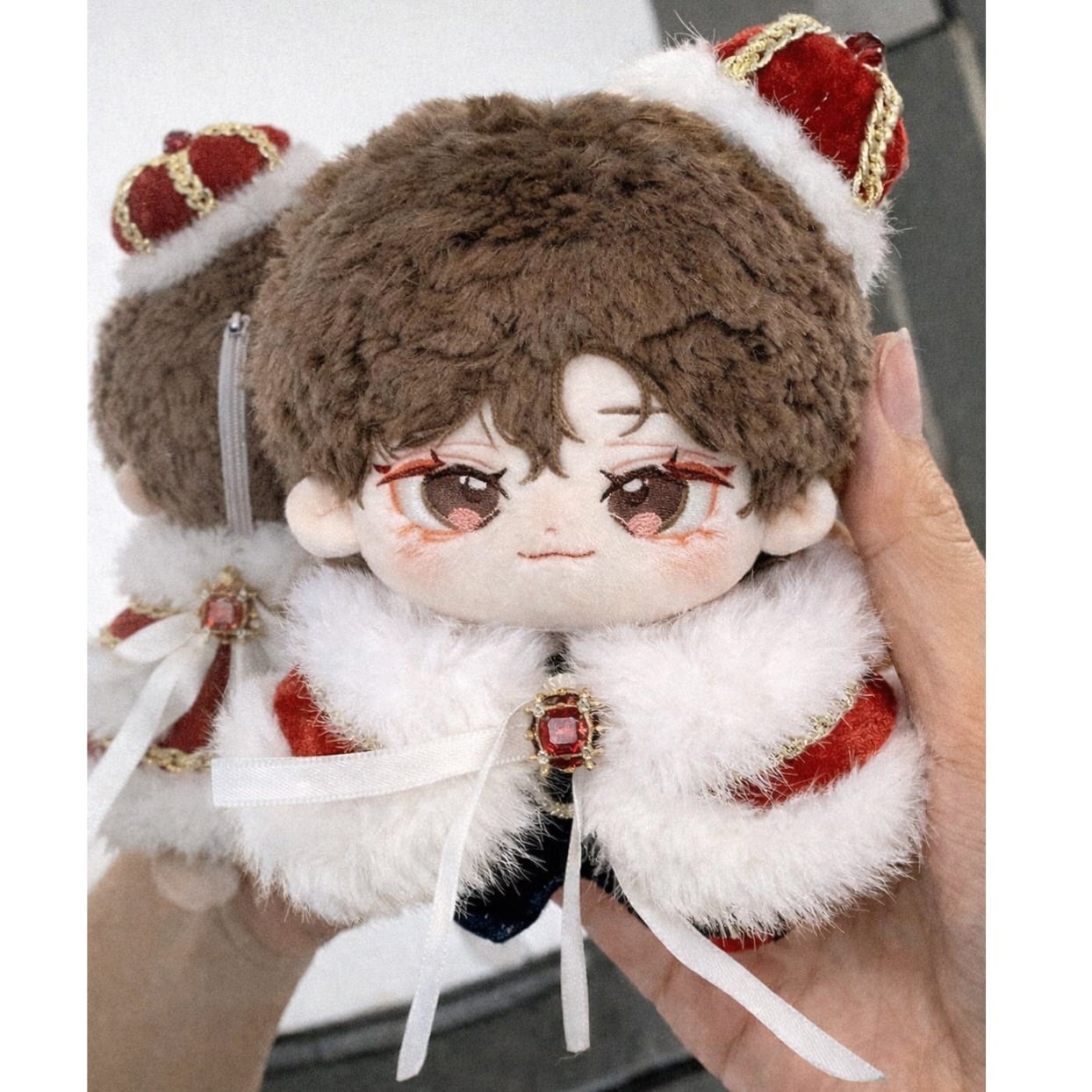 10cm】王様 王冠 マント セット 青色 赤色 着ぐるみ ぬい服 ぬいぐるみ