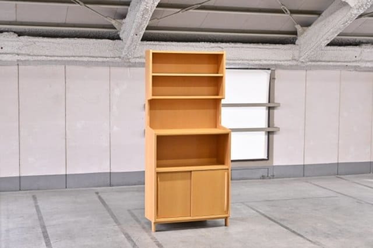 IDEE/イデー 10万「PROFIL/プロフィル」カップボード ブナ材 モダン キッチンキャビネット 食器棚 収納 ナチュラルテイスト 北欧スタイル【中古家具/中古インテリア/USED家具ユーズド家具/リサイクル】