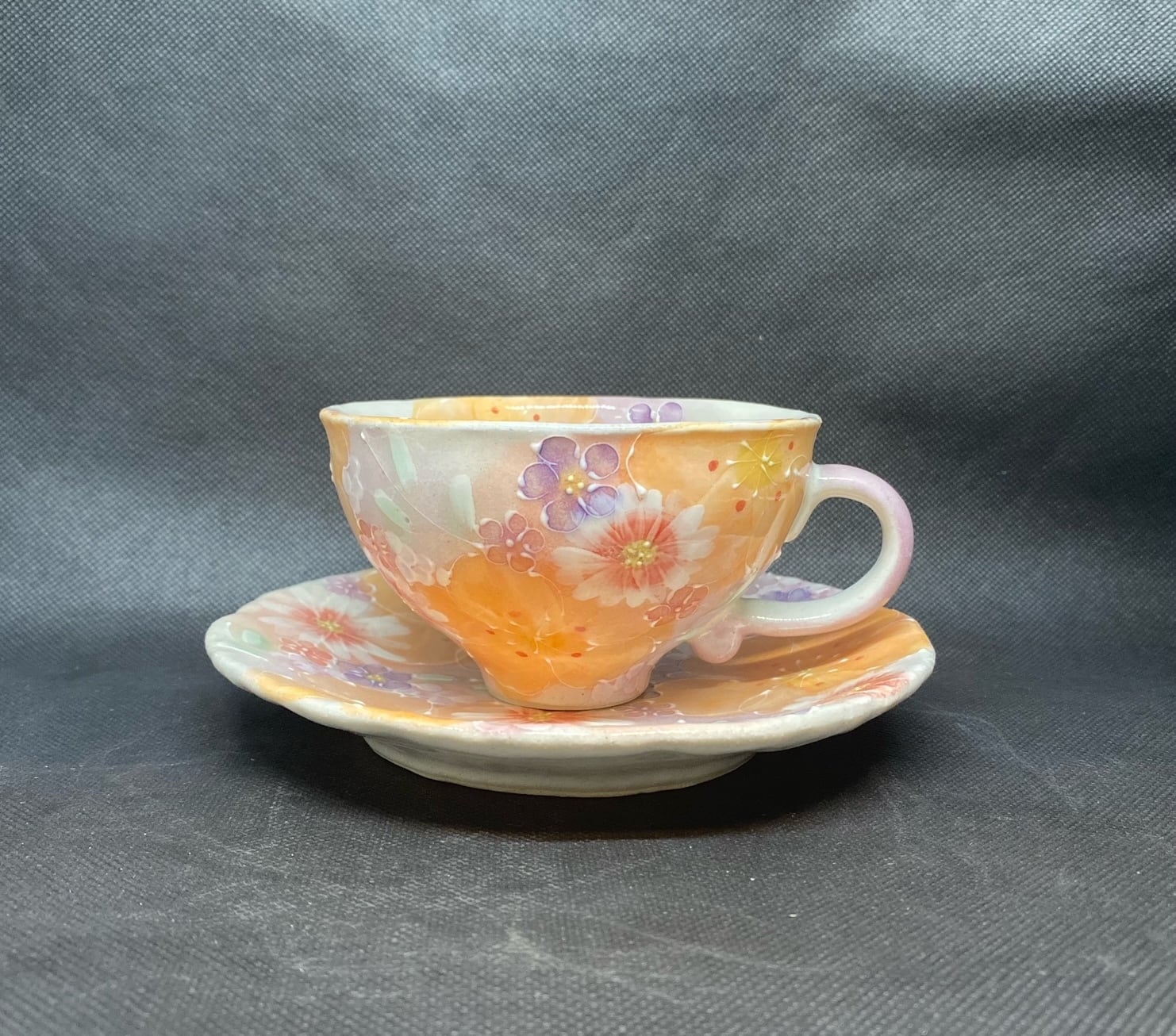 ゆずりは 紅彩京花ポット 急須 | 丸一国府商店○手造り陶器のセレクト