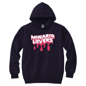 minario / LOVERS LOGO HOODED SWEATSHIRT NAVY