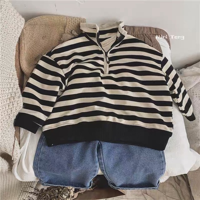 【予約】ハーフジップボーダースウェット