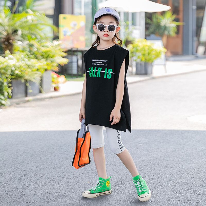 サマールーズプリントノースリーブトップス ストリート 夏物 トレンディボーイ96447979843