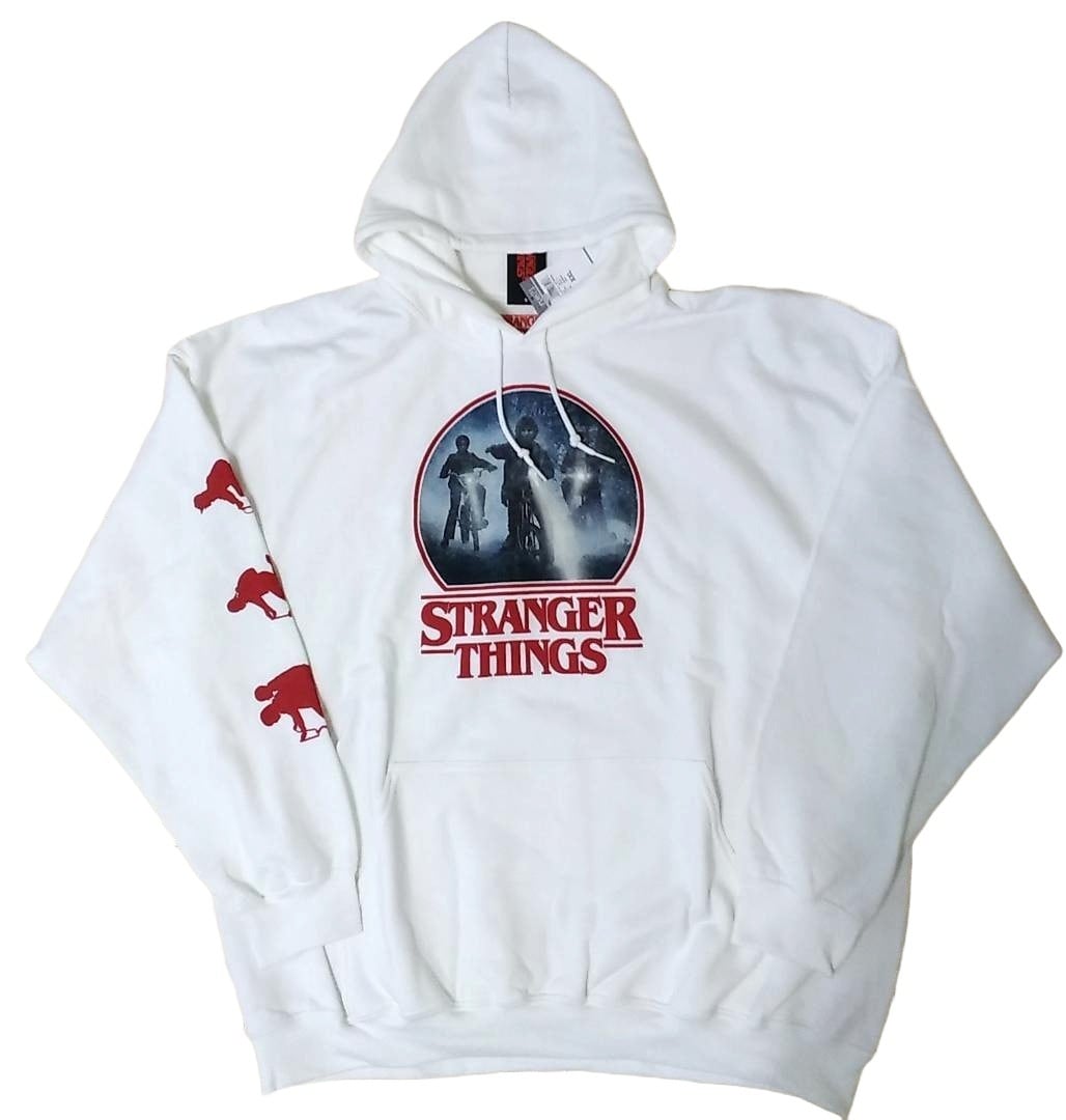 STRANGER THINGS ストレンジャーシングス　プリント　パーカー　XL ストレンジャー・シングス パーカー 2XL 白 stranger things | GOLD