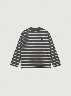 [The Barnnet] Lang Stripe Overfit T-shirt_Grey 正規品 韓国ブランド 韓国通販 韓国代行 韓国ファッション ザ バーネット ザバーネット 日本 店舗