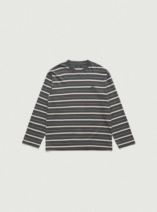 [The Barnnet] Lang Stripe Overfit T-shirt_Grey 正規品 韓国ブランド 韓国通販 韓国代行 韓国ファッション ザ バーネット ザバーネット 日本 店舗