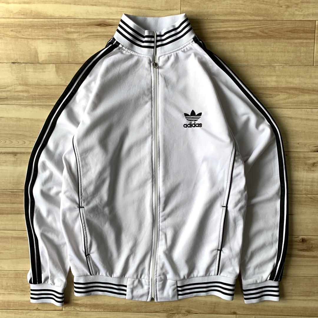 90s adidas（アディダス）トレフォイル トラックジャケット/ホワイト