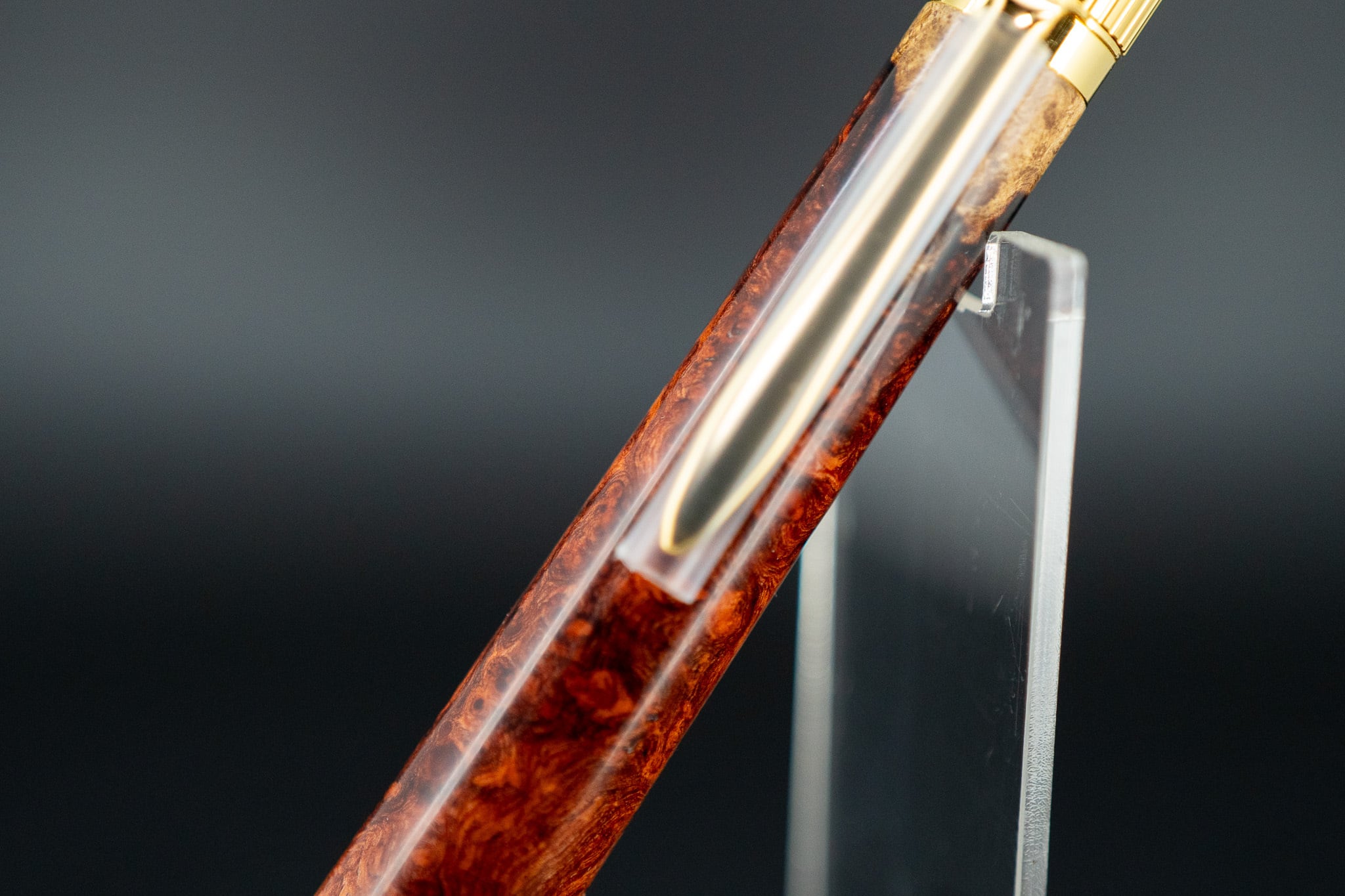 【朱色の銘木】 花梨瘤 紅白 極上 gold MP