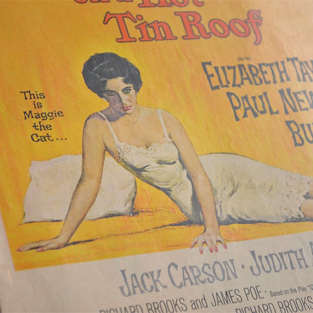 50s 熱いトタン屋根の猫 Catona Hot Tin Roof 切り抜きポスター | NY