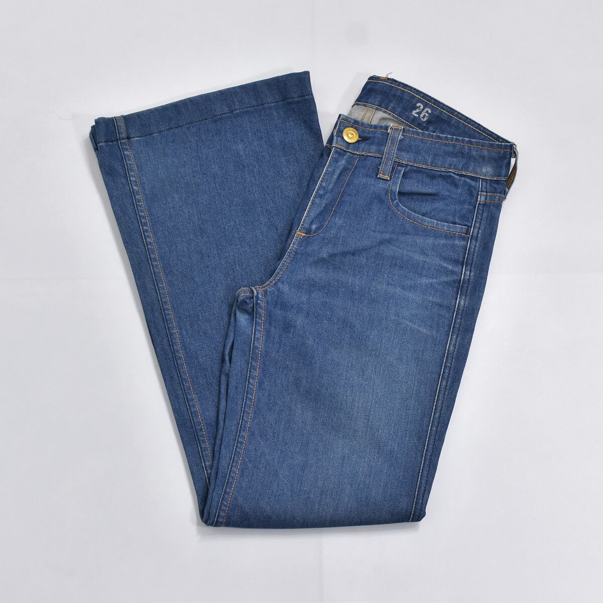 J.CREW ジェイクルー アメリカ製 デニム フレアパンツ ベルボトム ジーンズ USA製 ローライズ W72cm