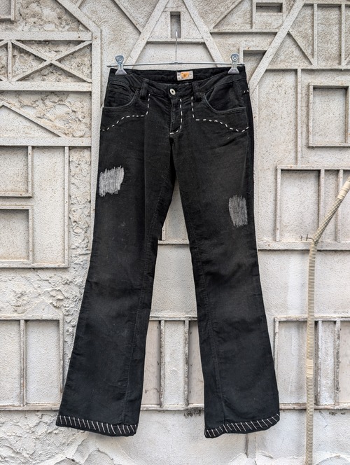 "ANTIK DENIM" corduroy stitch flared pants/ made in USA