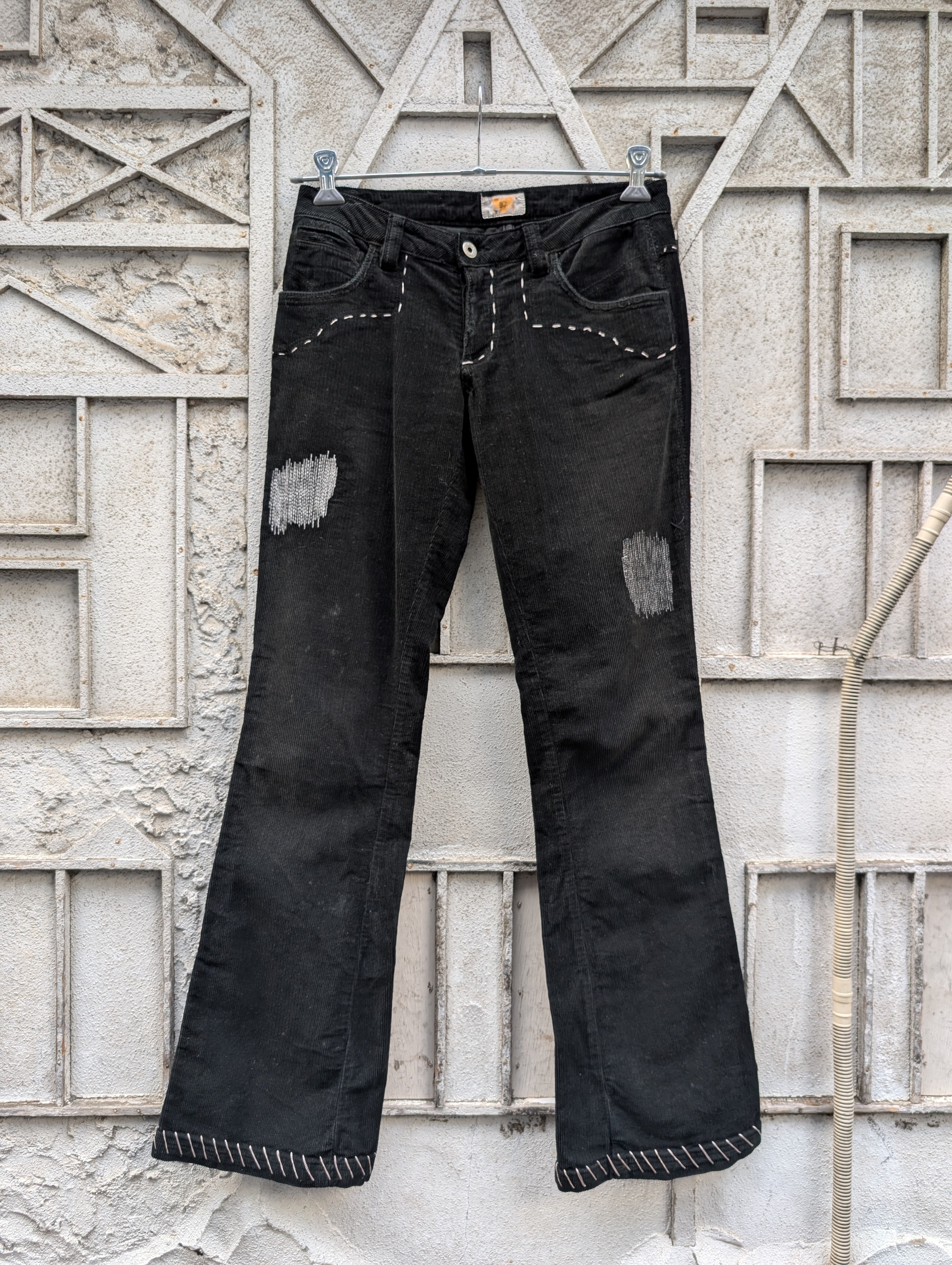 "ANTIK DENIM" corduroy stitch flared pants/ made in USA