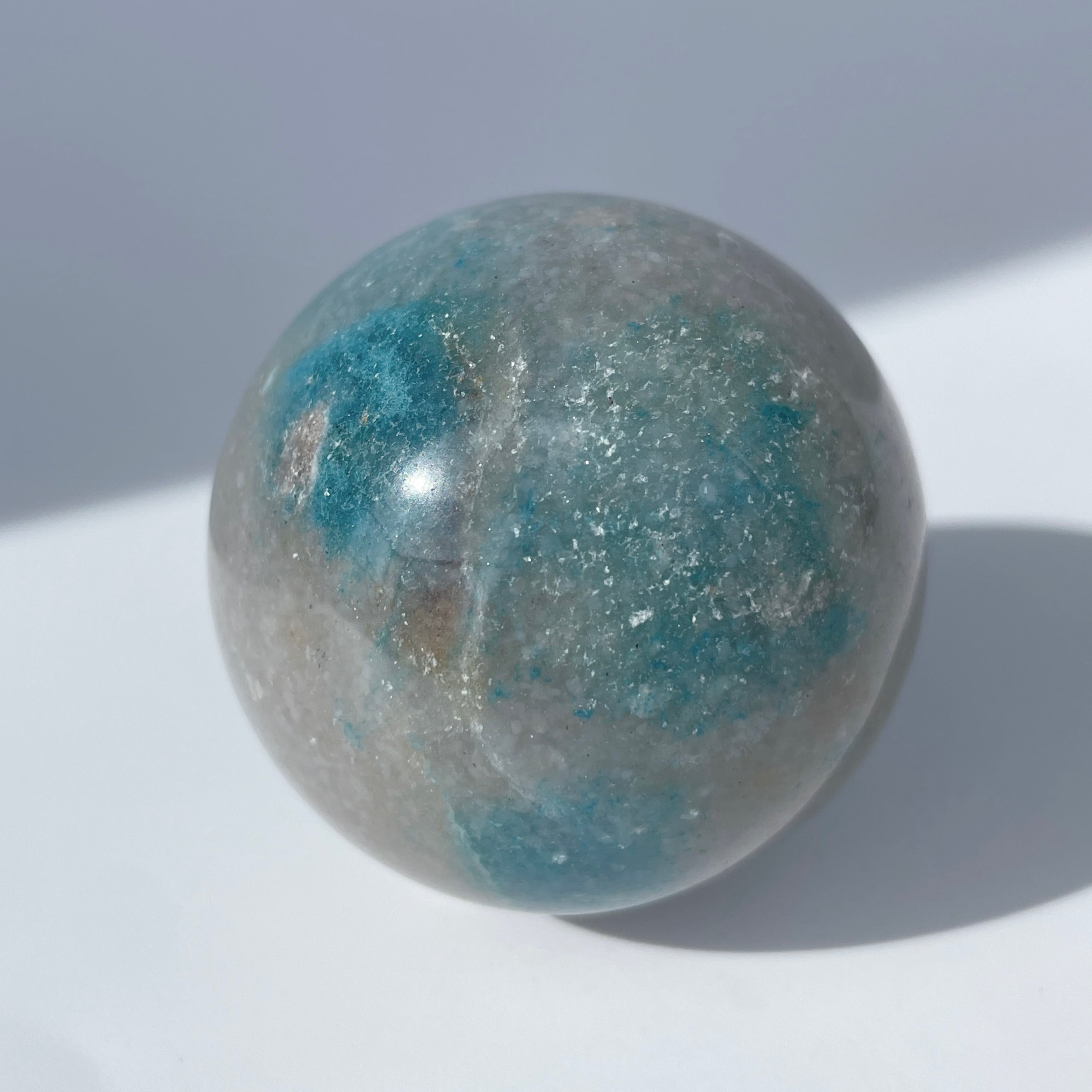 アクアマリン 水晶玉 スフィア 2 原石 結晶 丸玉 パワーストーン