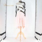 社交ダンス 衣装 ラテン ドレス ワンピース 白 ピンク Scarlet スカーレット ホワイト系 ピンク系 ブラック系 パーティ 発表会 サーモン ダンスウェア 軽量 フォーマル 可愛い おしゃれ レディース 踊りやすい コスチューム ステージ