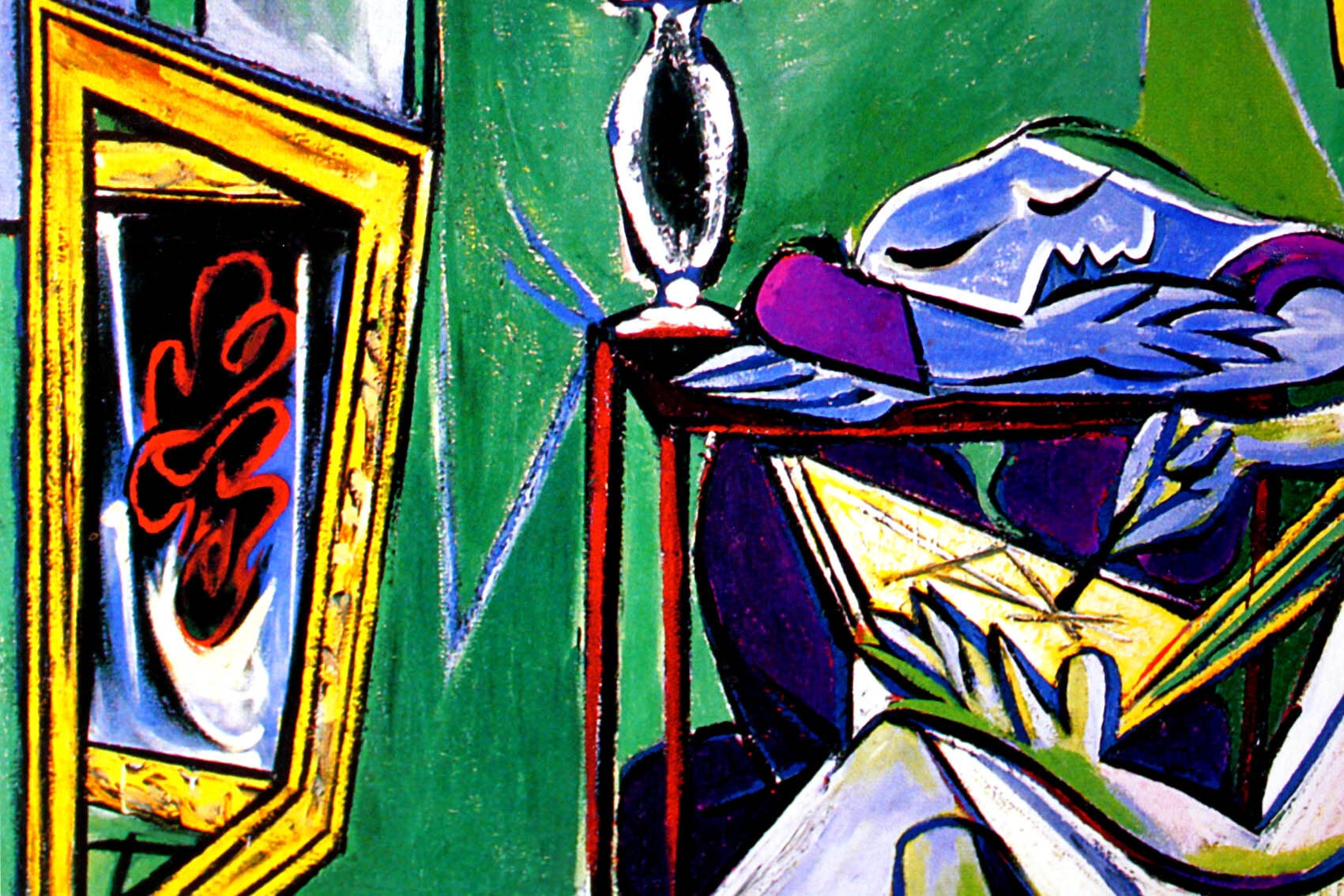 パブロ ピカソ「鏡の前の女性」額縁4色選択可能 作品証明書 展示用フック 限定500部エディション付複製画ジークレ