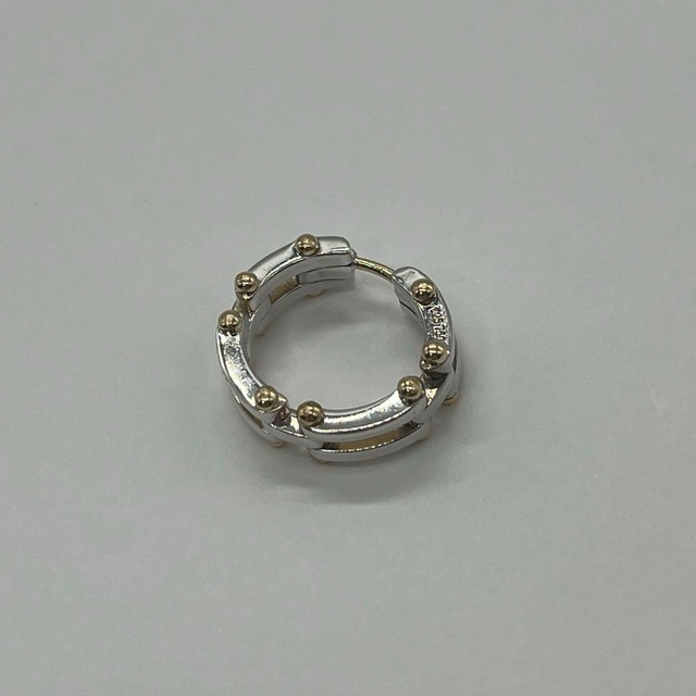 ティファニー TIFFANY ゲート リンク フープ ピアス SV YG 希少 廃盤