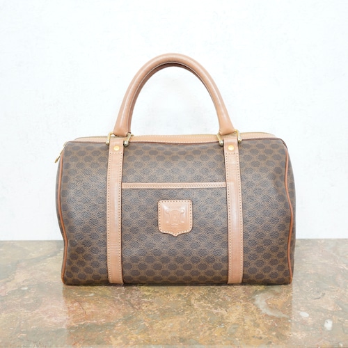 .CELINE MACADAM PATTERNED LOGO BOSTON BAG MADE IN ITALY/オールドセリーヌマカダム柄ロゴボストンバッグ　2000000068947