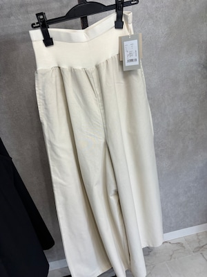 hunch フレンチリネンmix ウエストリブフレアパンツ WFB8505