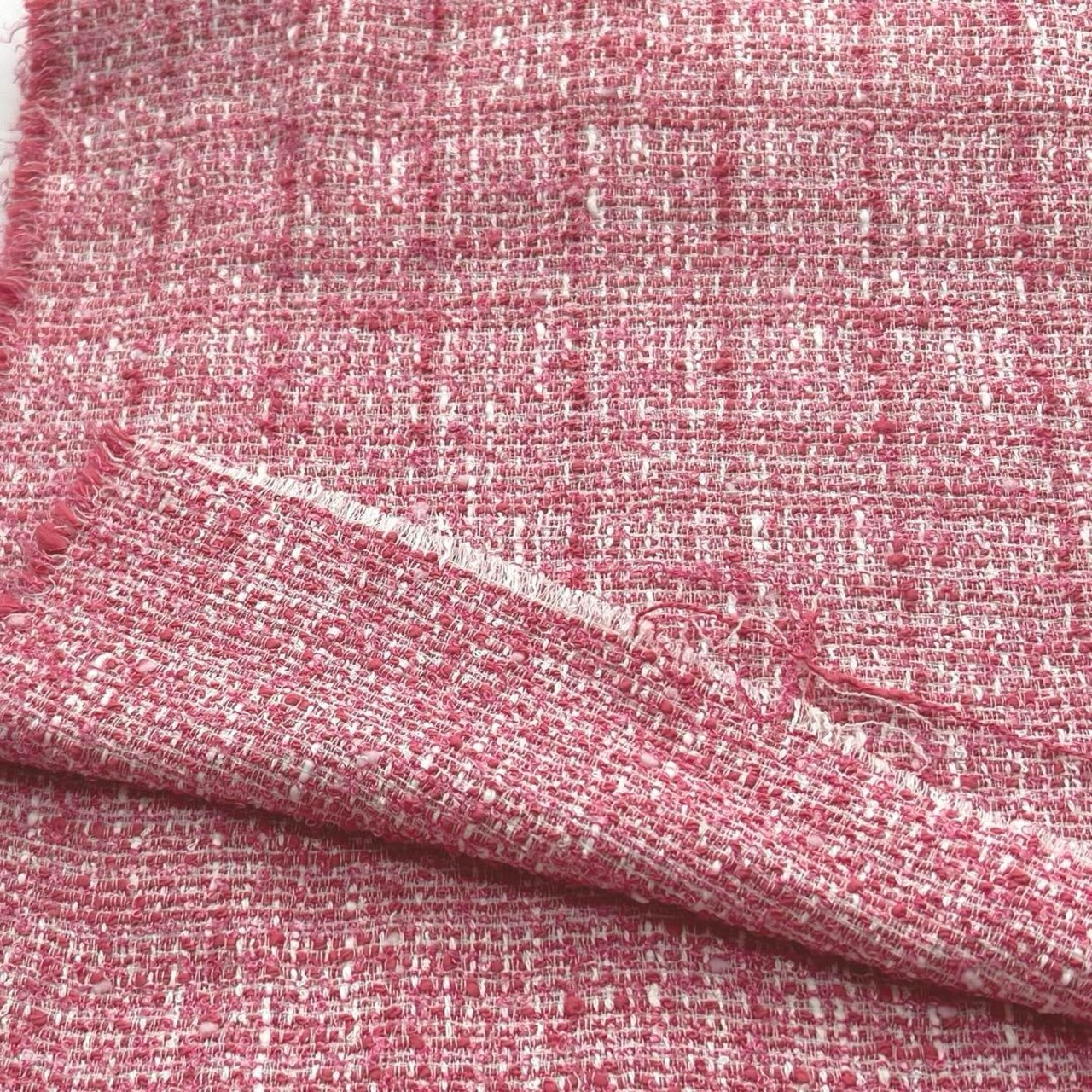 ★NY903◆3.5ｍ◆ラスト1点！ファンシーツイード生地◆ピンク