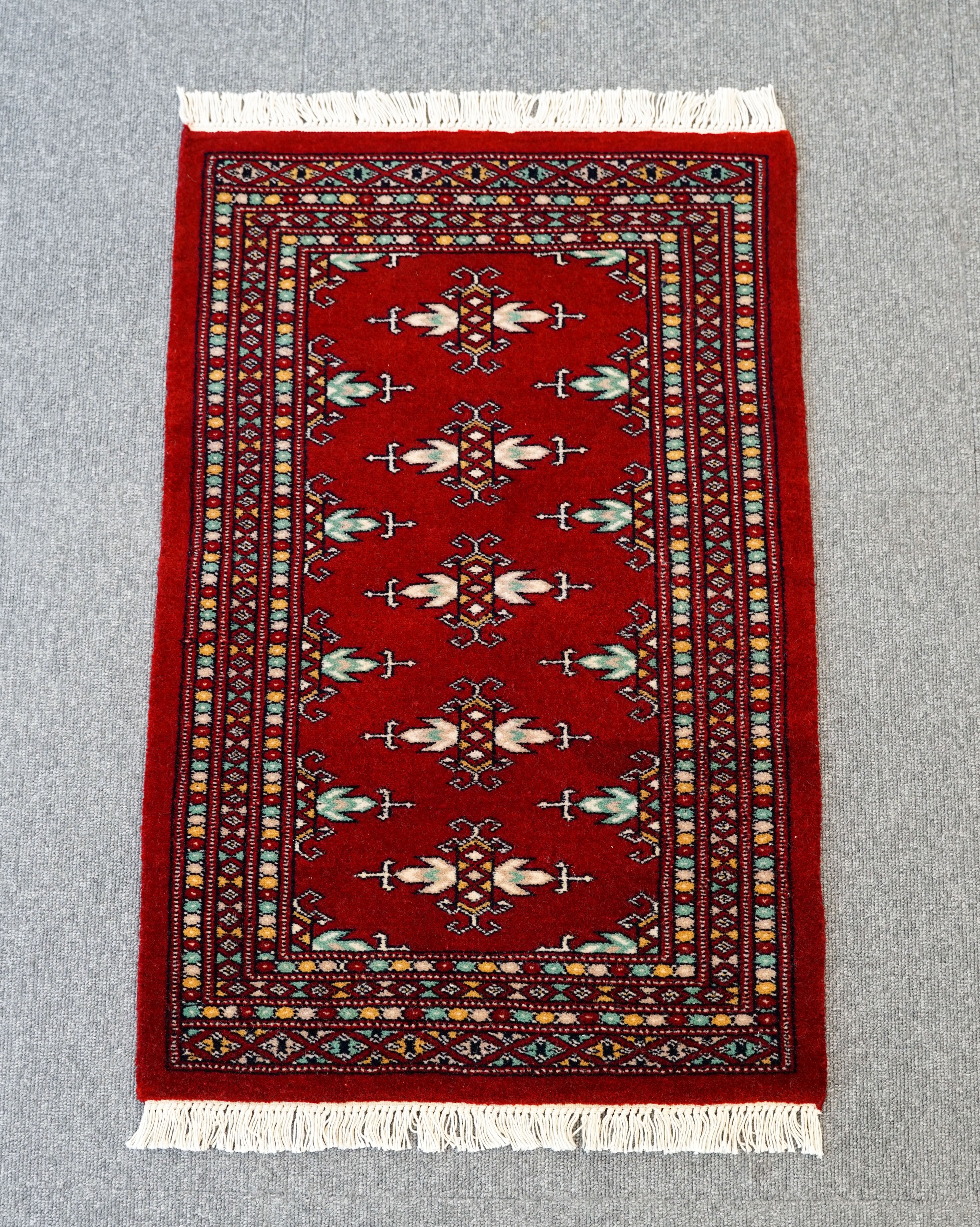 パキスタン手織り絨毯 ウール size 92×62cm 玄関マット Yahoo!フリマ 
