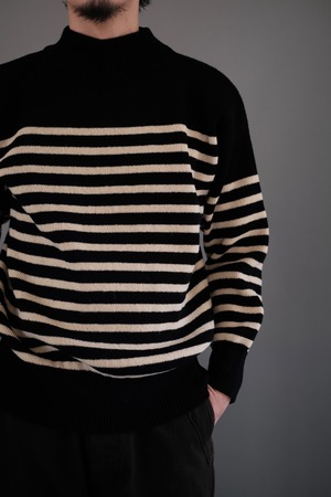 SLOPESLOW / Hard twisted shetlandwool GOB sweater