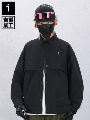 JIYEIND ワイドシルエット テック シャツジャケット