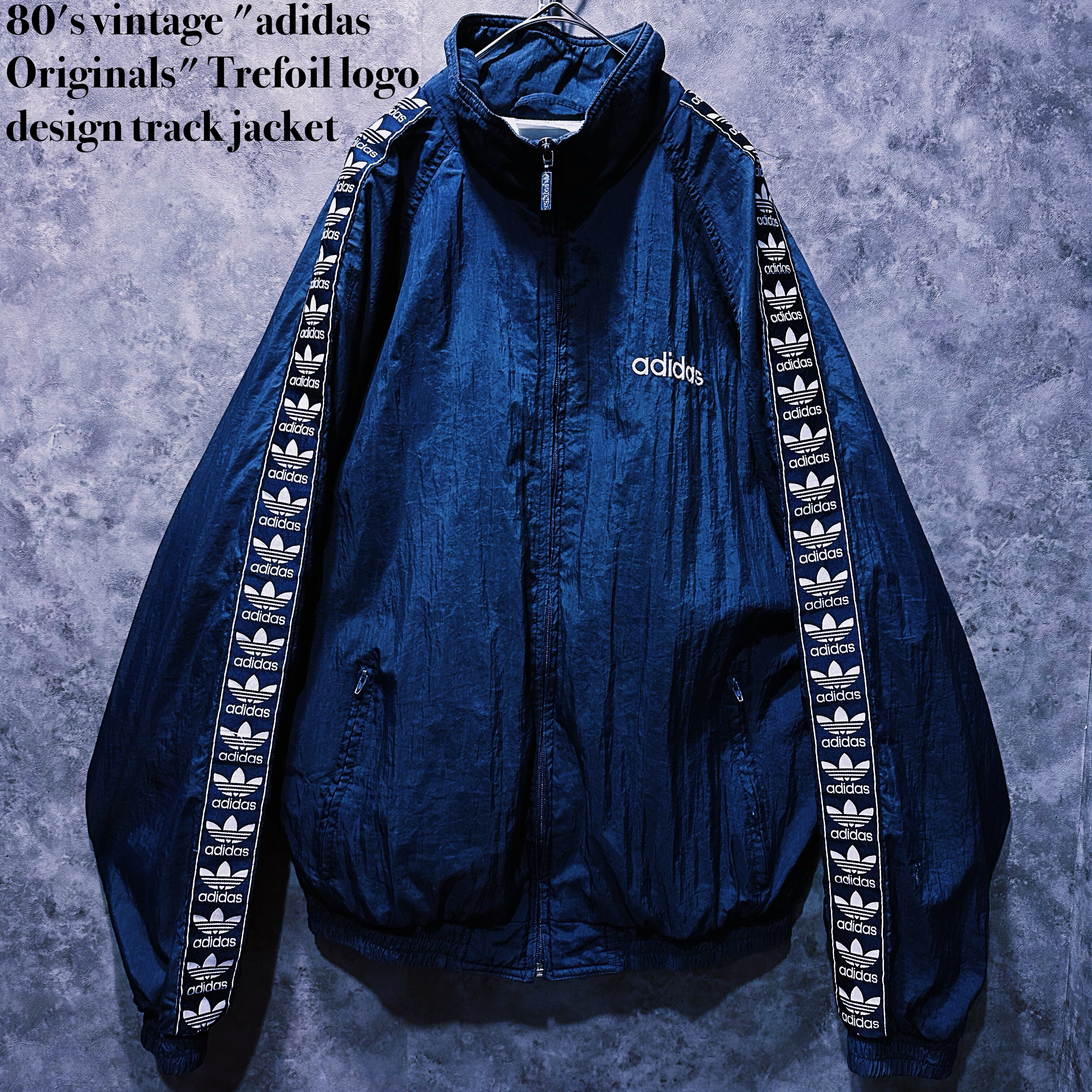 【doppio】80's vintage "adidas Originals" Trefoil logo design track jacket