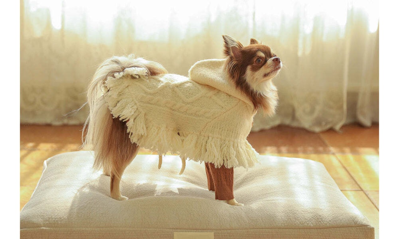 即納【ba&ttang】ポンチョニットコート アイボリー