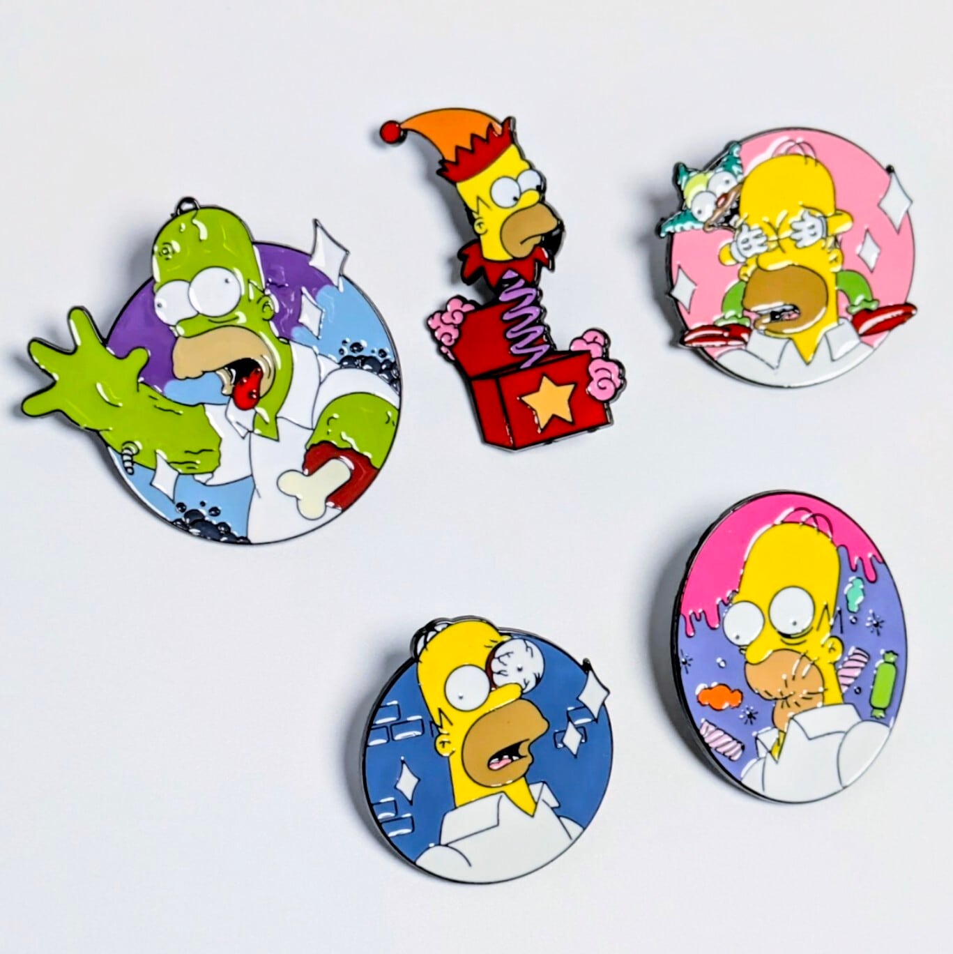 送料無料! ★ピンズ PINS★ピンバッジ 【 The Simpsons( ザ シンプソンズ )】ダメホーマー 5P SET(笑)〚アメリカン雑貨 アメトイ〛