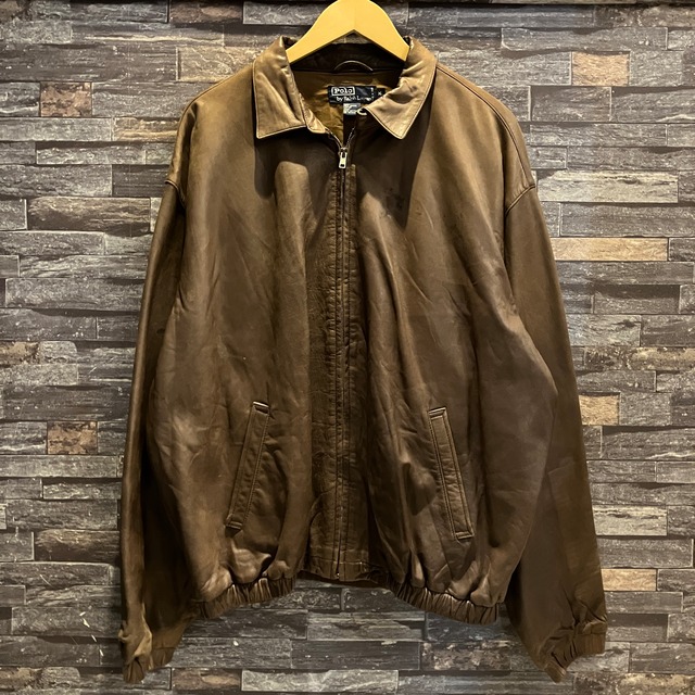 RALPH LAUREN LAMB LEATHER SWING TOP BROWN ポニー無し 1990'S OLD