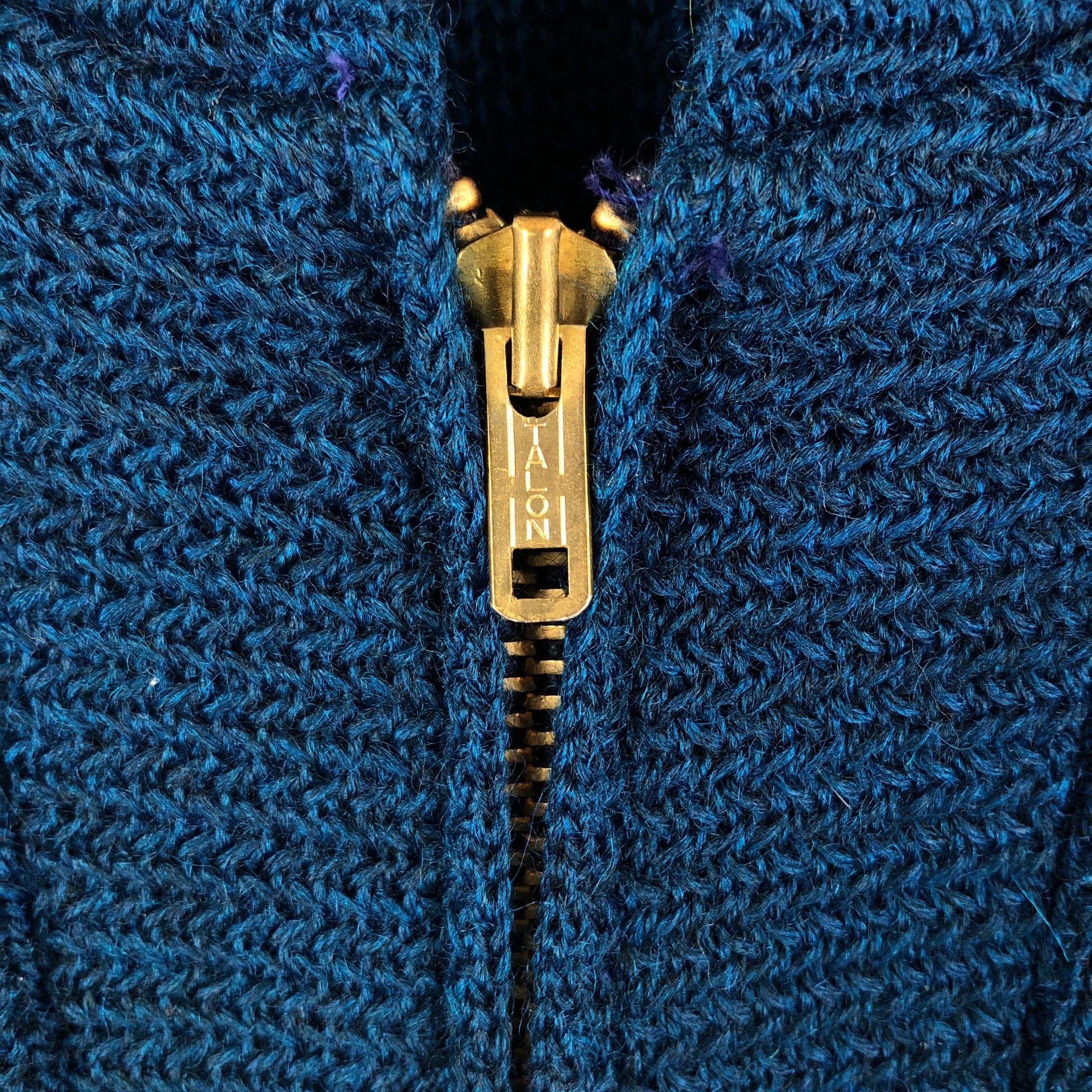 60-70s SKM PENGUIN ニットブルゾン セーター TALONジップ やや厚手  