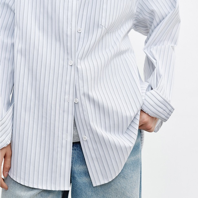 Minimal stripe over shirt A00246