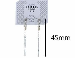 【日本製】【定番人気】スパイラルモービル クリスタル ループフィット イヤリング