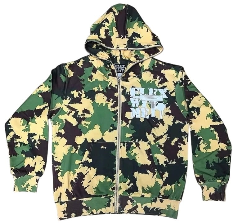 ユ*ズ様 flexwitme YOKO CAMO FULL ZIP HOODIE CAMO HQ - Russian KLMK Red Dawn BROWN Movie CAMO Unisex Zip Hoodie