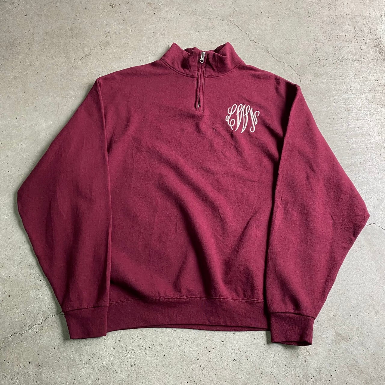 JERZEES　ハーフジップ　赤 JERZEES ジャージーズ ハーフジップ スウェット 無地 BURGUNDY XL