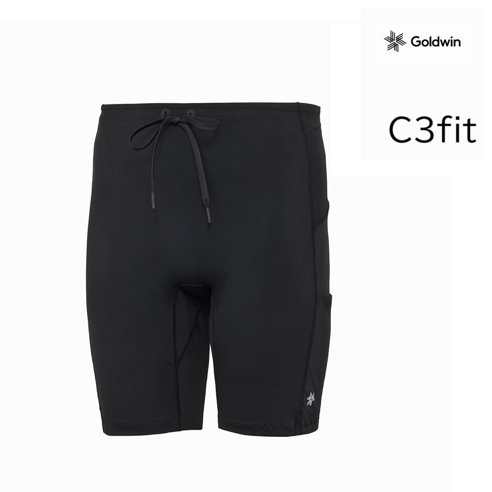 【美品】Goldwin C3fit ストレージハーフタイツサイズ3 C3fitストレージハーフタイツ[メンズ]GC06171 ゴールドウィン