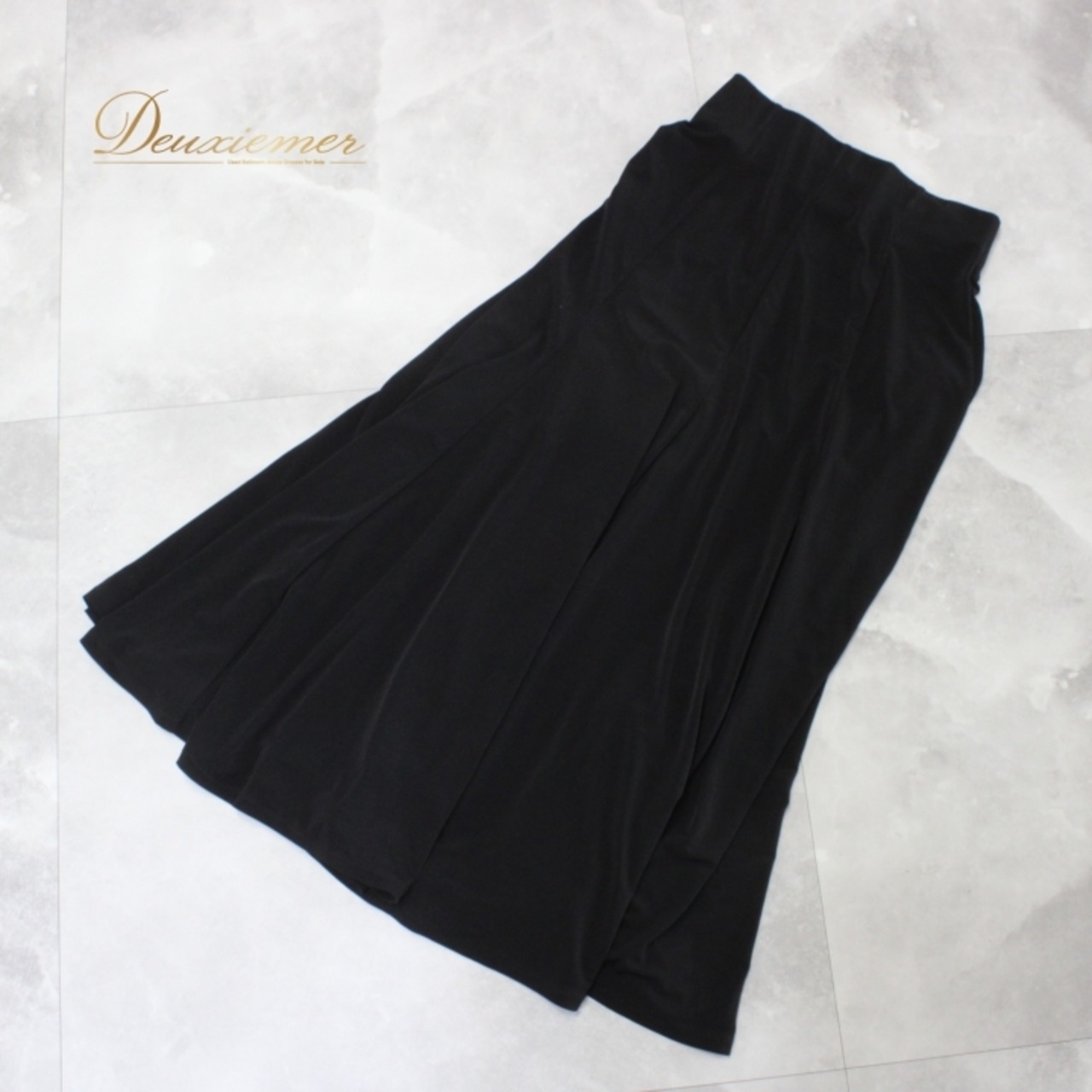 社交ダンス 衣装 スタンダード スカート レッスンウェア レディース 練習着 黒 JOAN ブラック系 フォーマル 無地 シンプル 上品 気品 ウエストゴム 伸縮性 ポリエステル ポリウレタン アーバンブラック 着回し 洗練された スポーティー