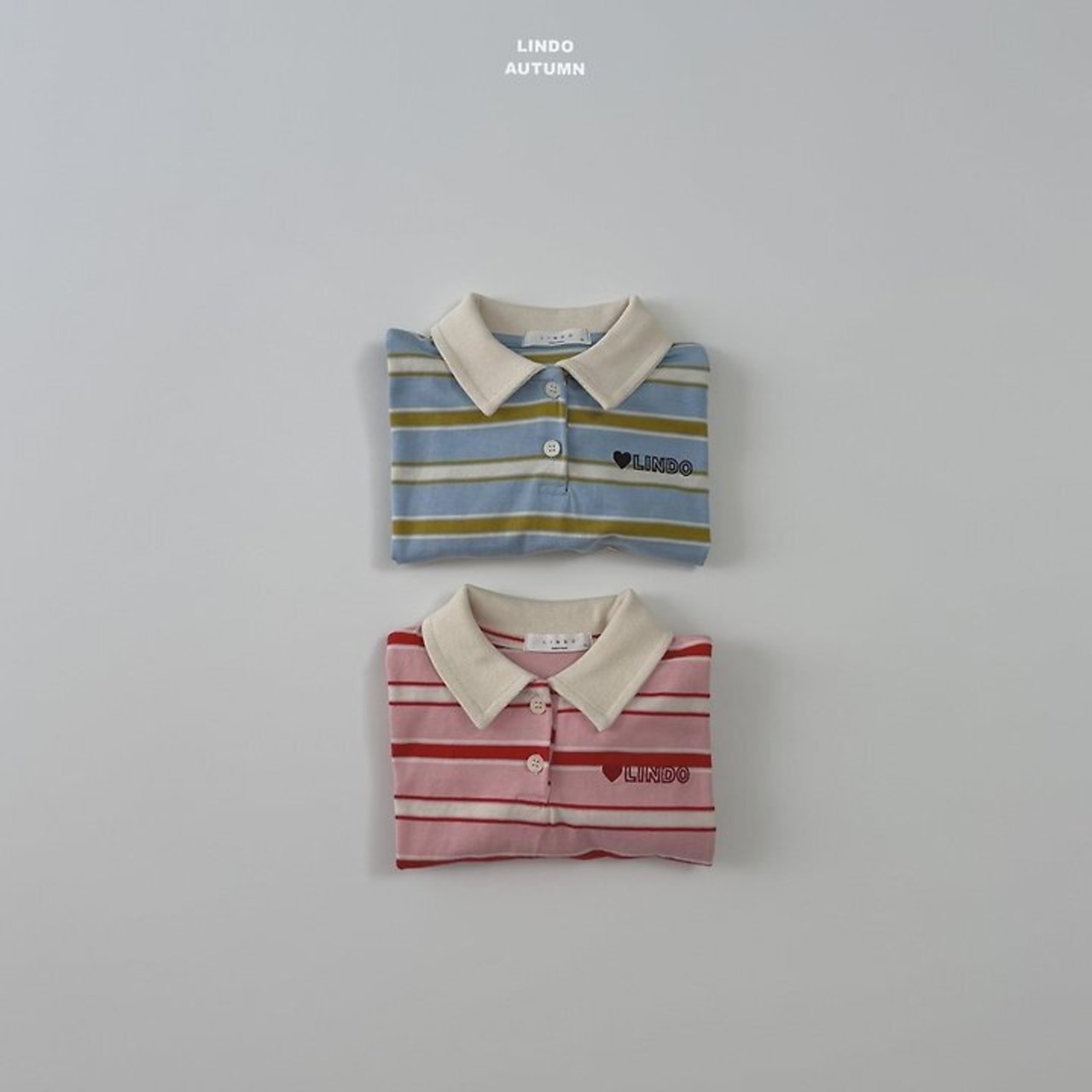 韓国子供服 / LINDO / 刺繍 ポロシャツ / 秋服 *XS~XL*
