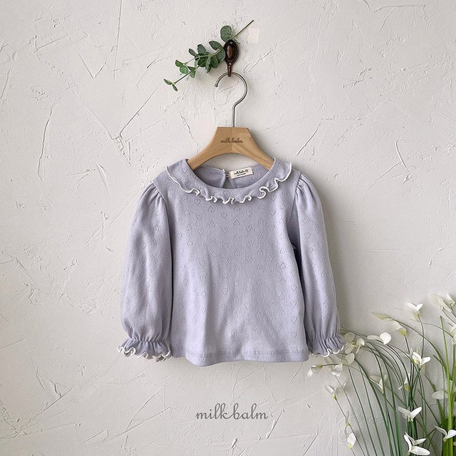 【即納】<milk balm>  Milk eyelet T