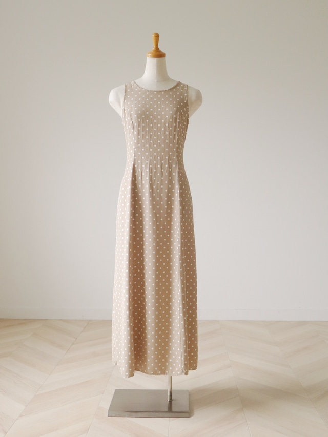 ●made in USA dot design sleeveless dress