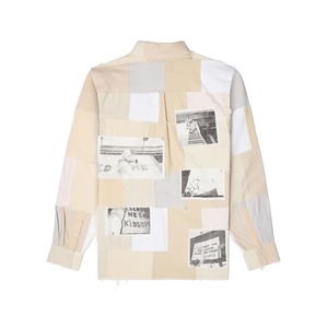 【KIDSUPER STUDIOS】PATCHWORK SHIRTS(NATURAL)
