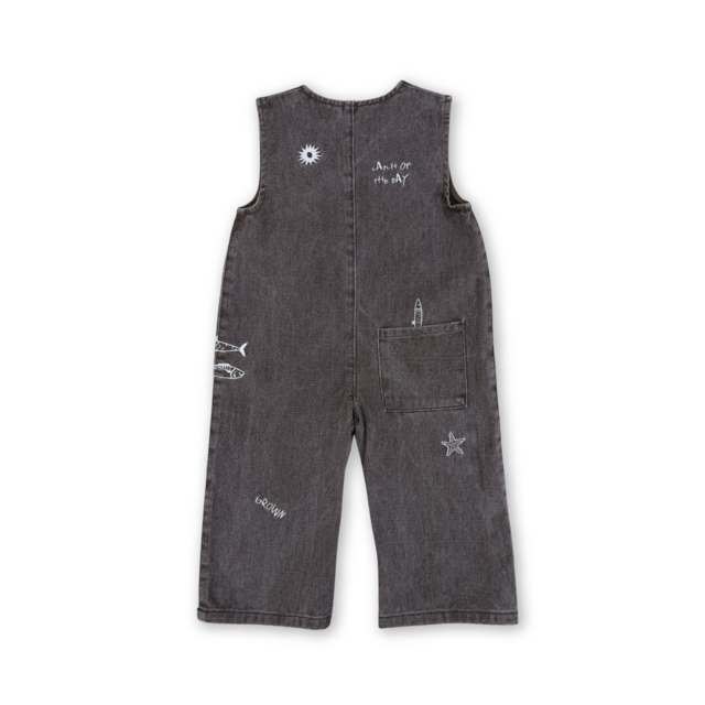 《即納》GROWN/ Fishy Business Denim Jumpsuit - Ash