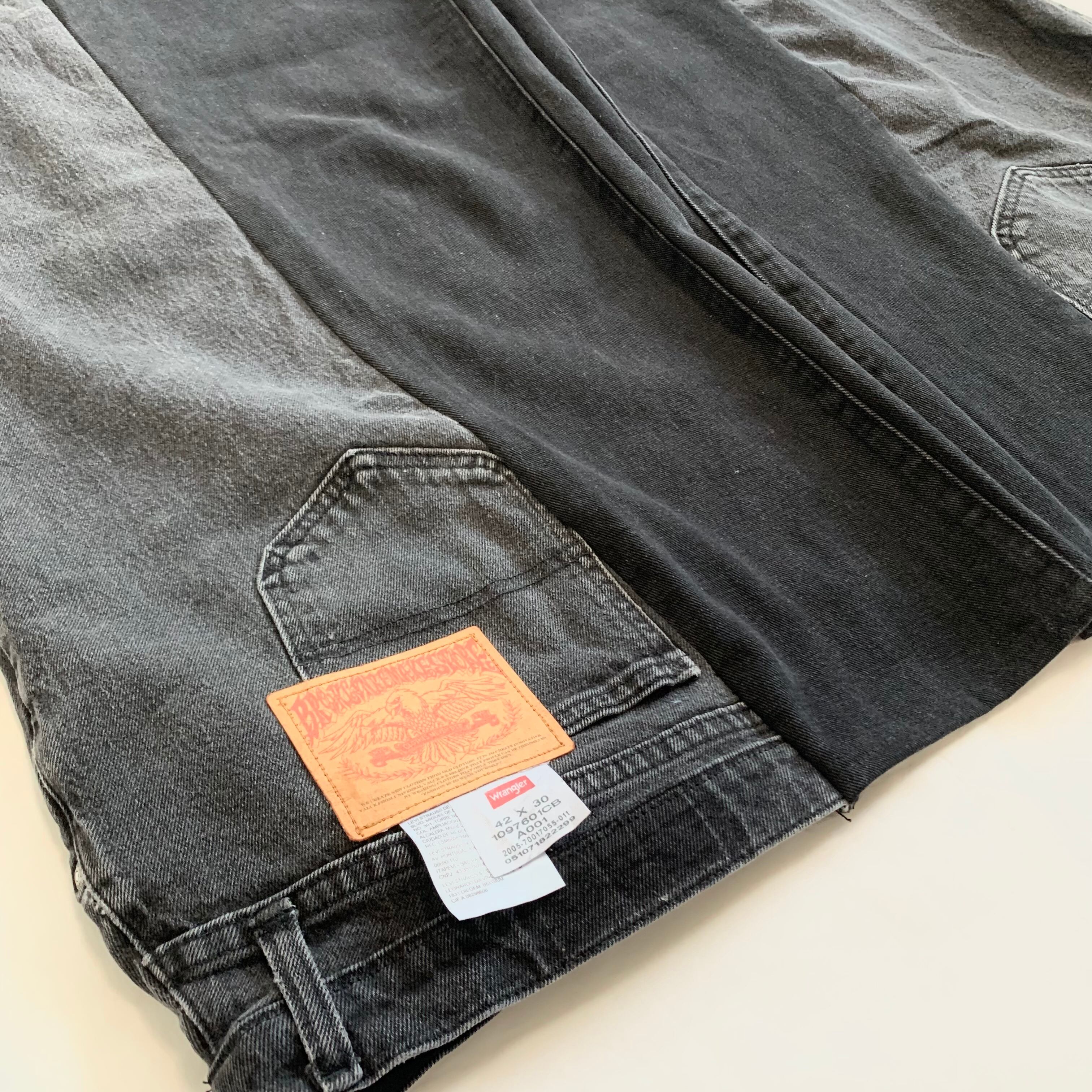 No.311【all black/wide】再構築 リメイク フレア デニム | 101NEWYORK
