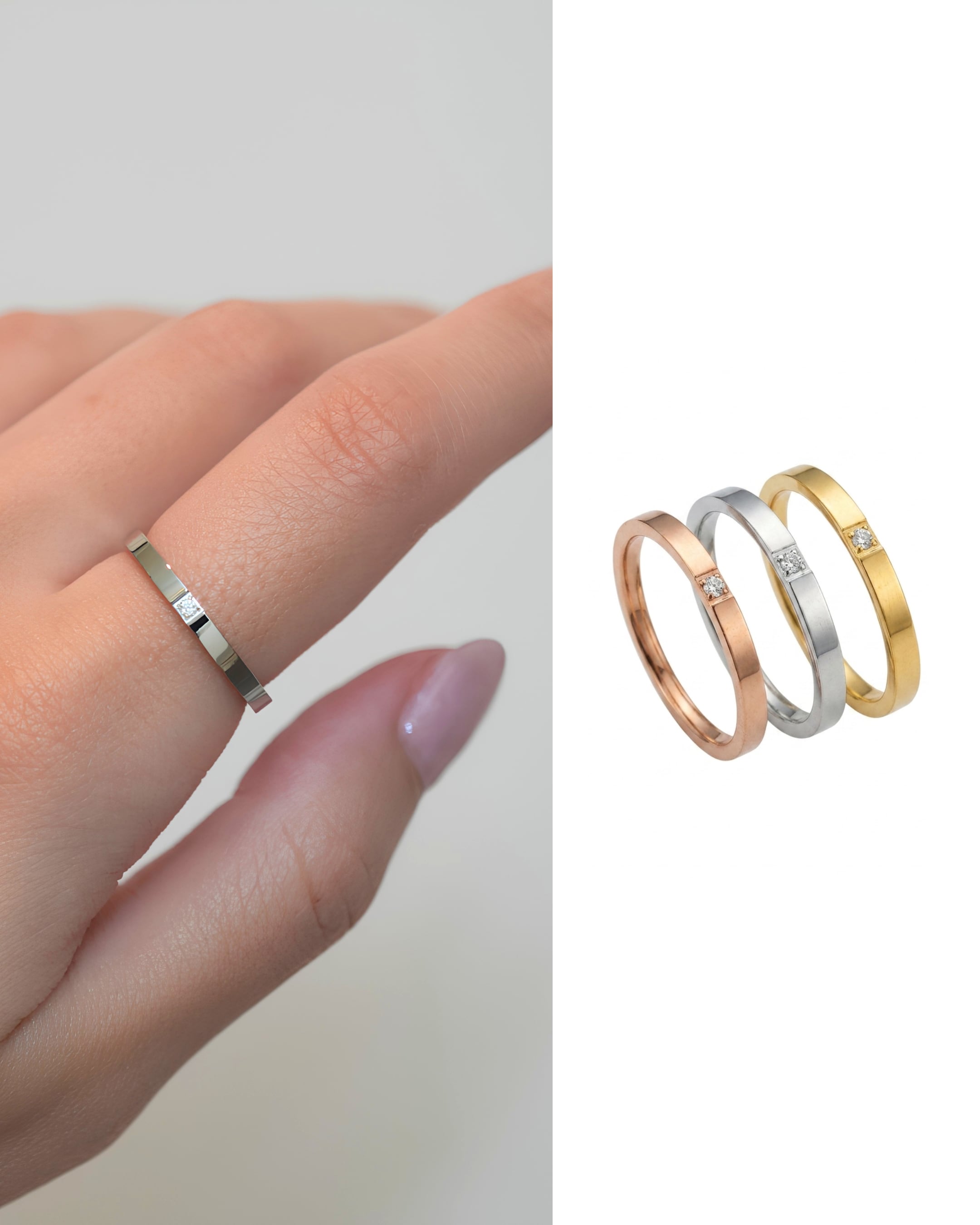simple zirconia リング
