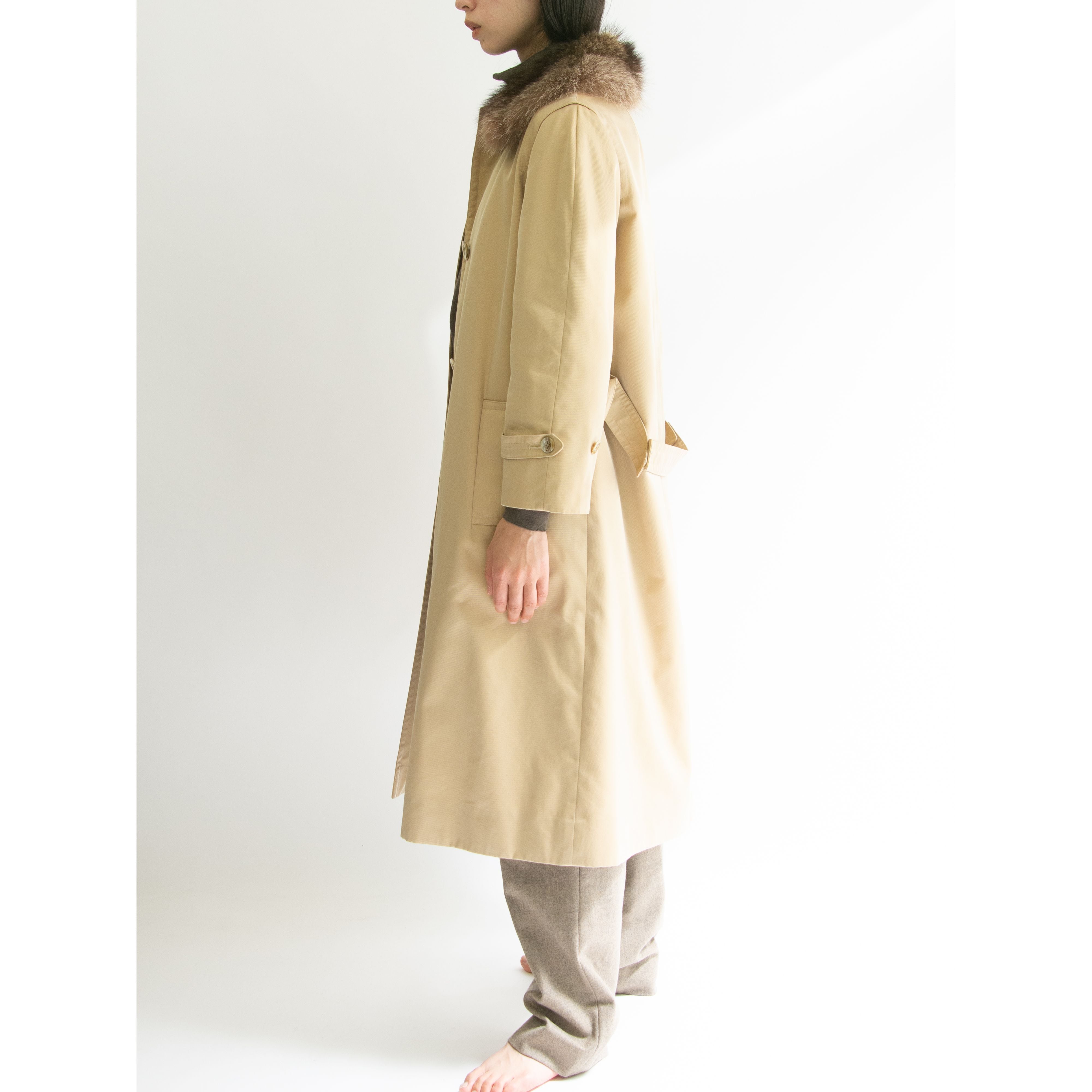 Aquascutum】Made in England 80's Cotton-Polyester Single Coat ...