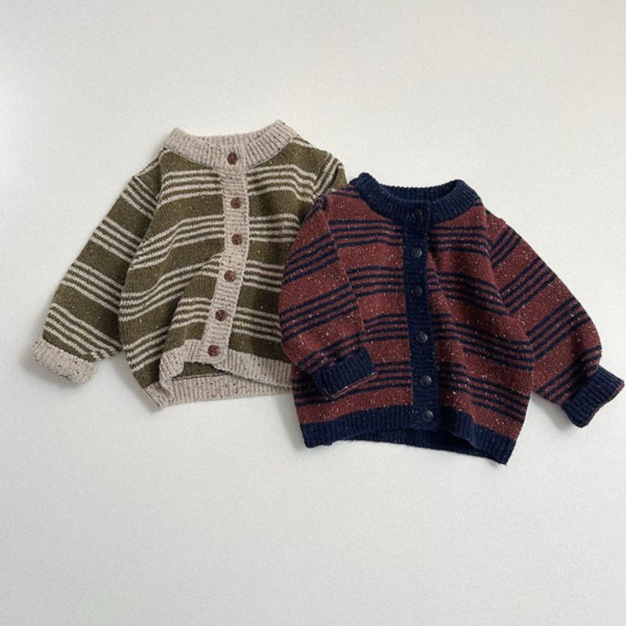 〖取寄〗韓国子供服 / 26winter / minirobe / ラインカーディガン / キッズ *S~XL*