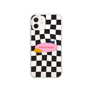 [Briecheese] Black Checkerboard HardJelly 正規品 韓国 ブランド 韓国ファッション 韓国代行 スマホケース