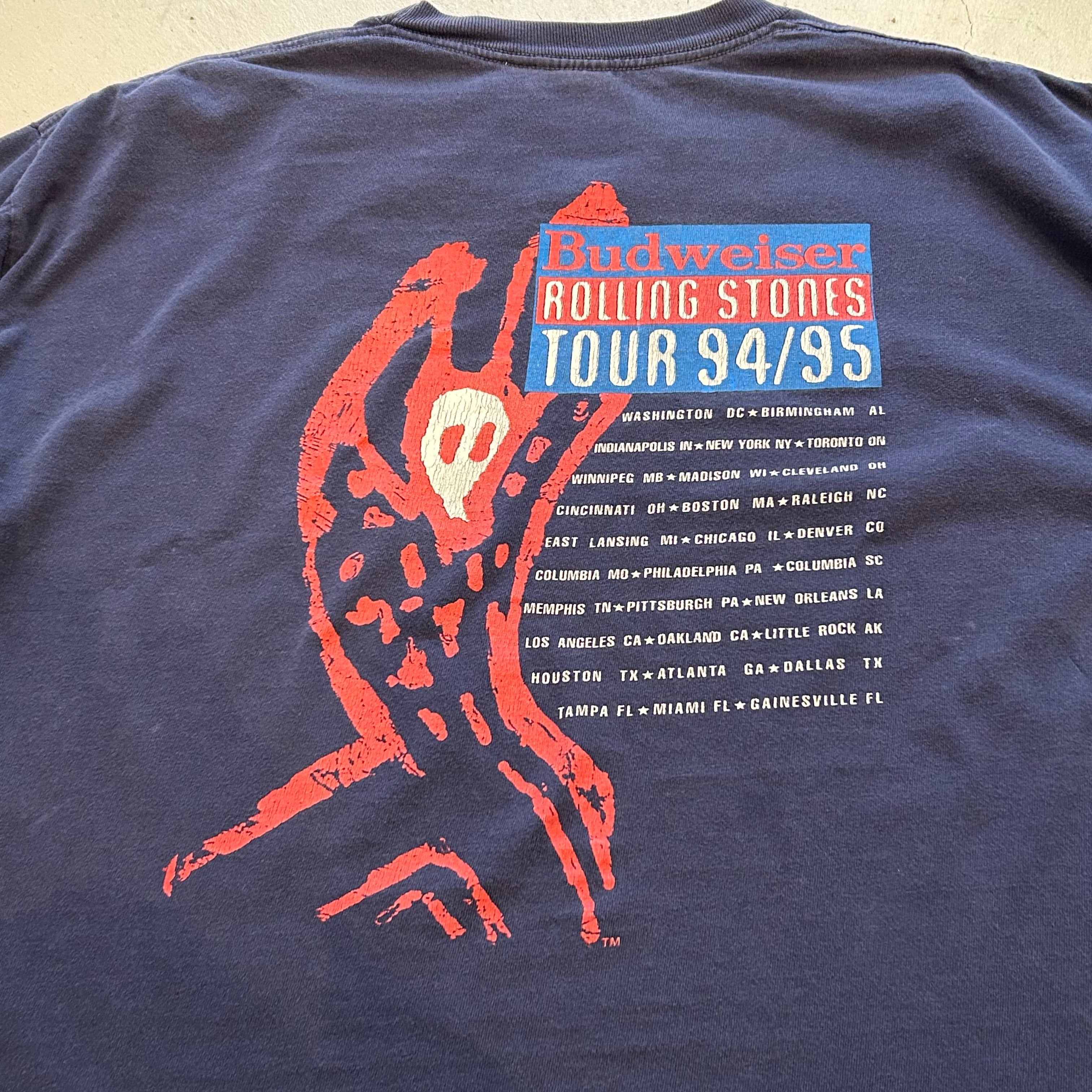 90s ROLLING STONES VOODOO LOUNGE “Budweiser Tour” t-shirt【高円寺 