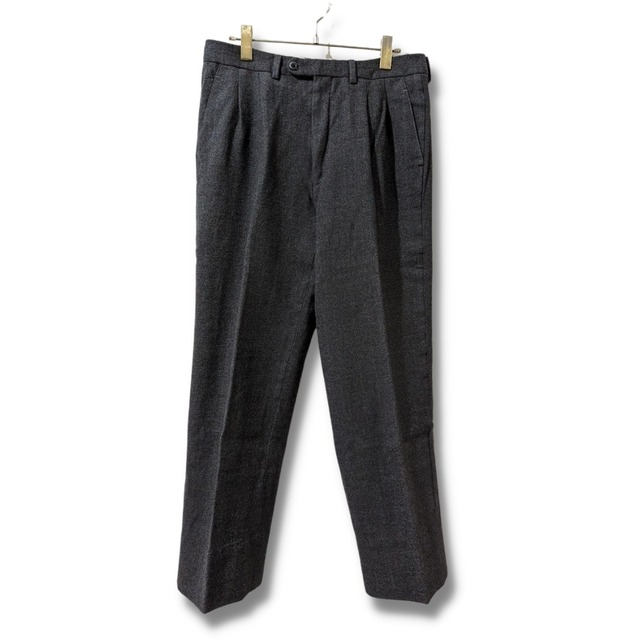 ユーロスラックス　古着　イタリア　ウール　グレー　チャコール　パンツ　BD70