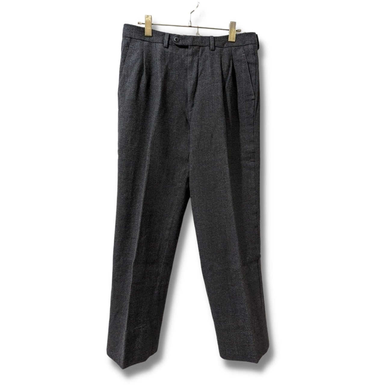 ユーロスラックス 古着 イタリア ウール グレー チャコール パンツ BD70