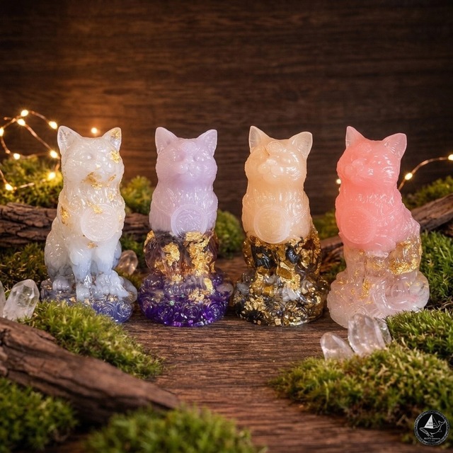 癒し猫 オルゴナイト 異世界 守護猫 ガーディアン・キャット 1点物